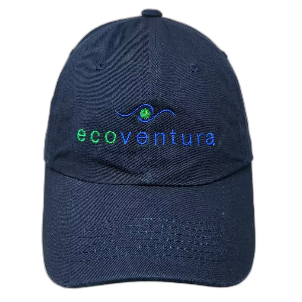 Sports Ecoventura Baseball Cap Hat Blue Green OS Embroidered Slideback Cotton